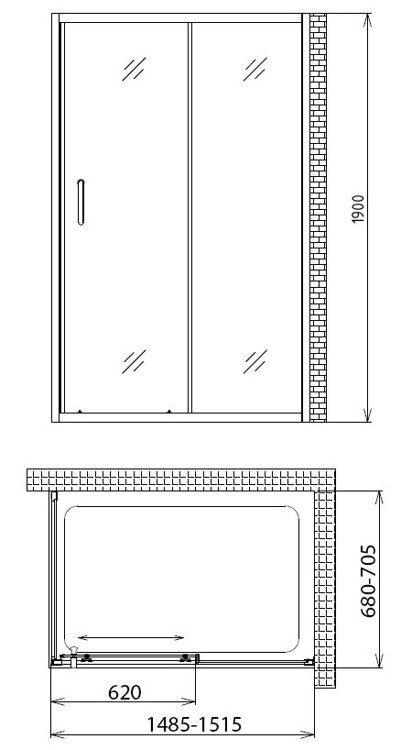 Душевой уголок Gemy Victoria S30191CM-A70M